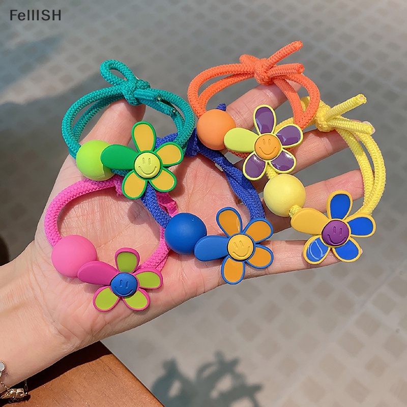 Dây Cột Tóc Co Giãn Hình Hoa Hướng Dương Nhiều Màu Thời Trang Cho Bé Gái 439br