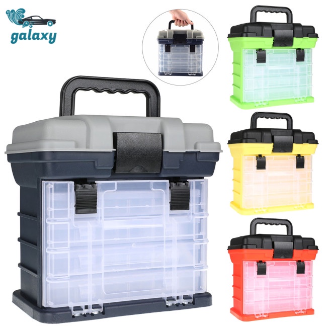 Galaxy Hộp Đựng Dụng Cụ Câu Cá 4 Tầng Sức Chứa Lớn Độ Bền Cao Có Tay Cầm