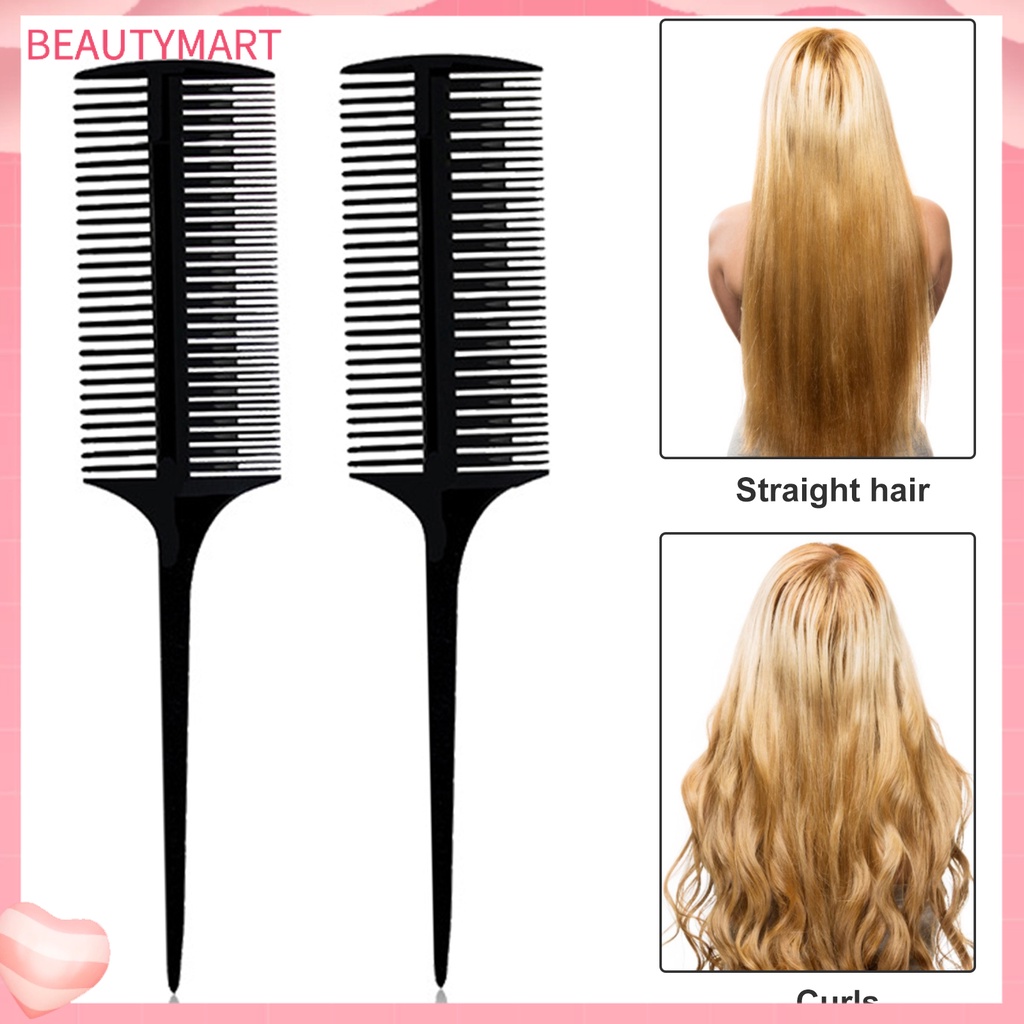 Lược Chải Tóc Hai Đầu Bằng Nhựa ABS Chịu Nhiệt Thiết Kế Răng Thưa Tiện Dụng