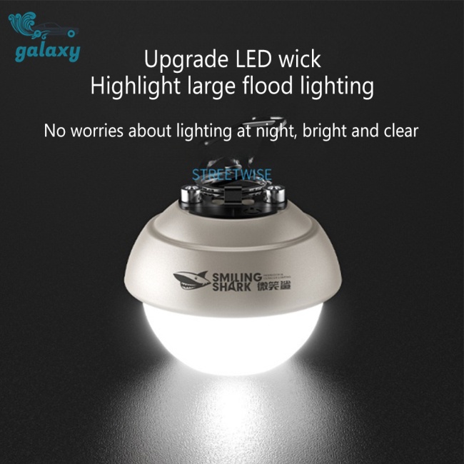 Galaxy Đèn Led Cắm Trại 6 Chế Độ Sáng Đa Năng Bằng Hợp Kim Nhôm Có Thể Điều Chỉnh Kèm Móc Thiết Kế Tiện Lợi