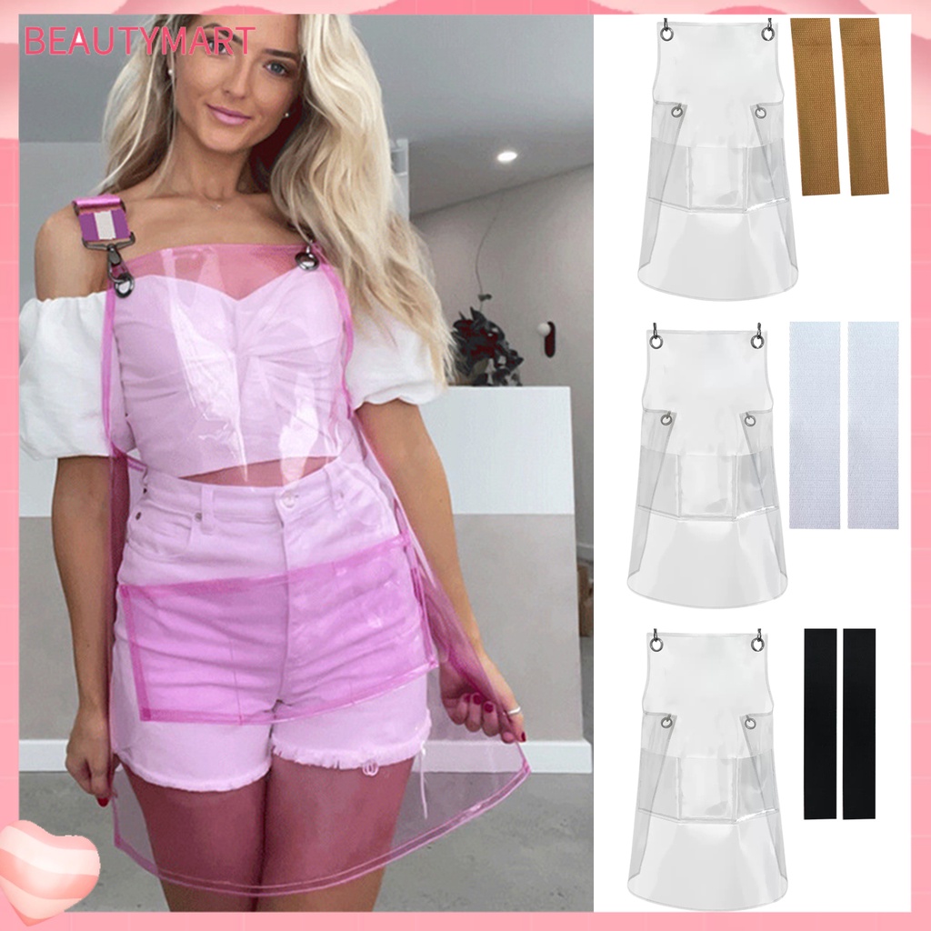 1 Bộ Tạp Dề TPU 3 Túi Chống Dính Chống Thấm Nước Có Thể Điều Chỉnh Cho Salon Làm Tóc