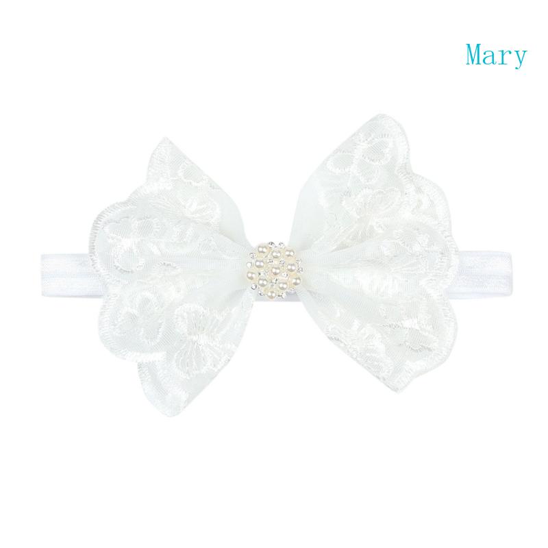 Băng Đô Ren Đính Ngọc Trai Và Bươm Bướm Dễ Thương Dành Cho Bé Gái