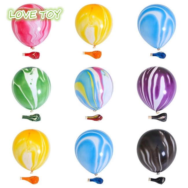 Set 10 Bong Bóng 10 Inch Họa Tiết Vân Đá Đẹp Mắt Dùng Để Trang Trí Tiệc