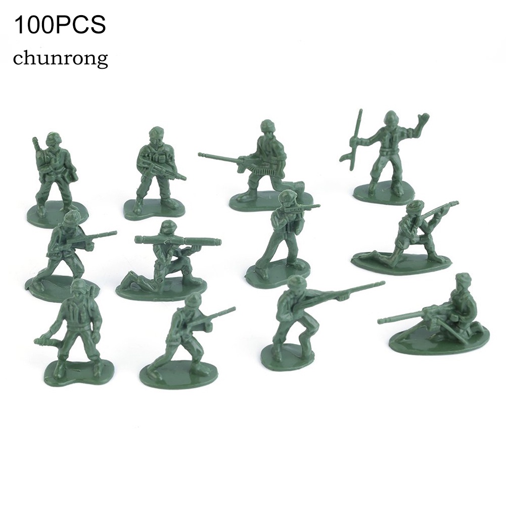Cr Set 100 Mô Hình Lính Quân Đội Bằng Nhựa