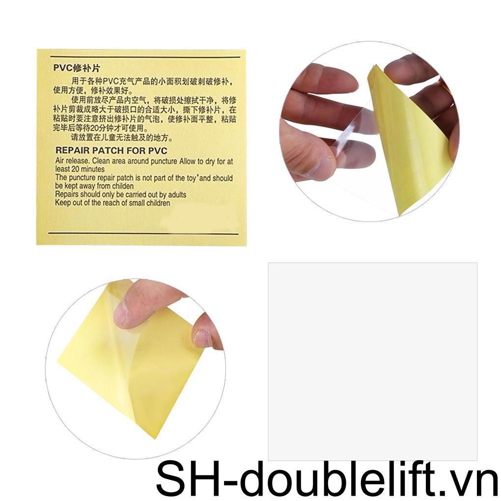 Bộ 50 Miếng Dán PVC Trong Suốt Chống Thấm Nước Dùng Sửa Chữa Phao Bơi