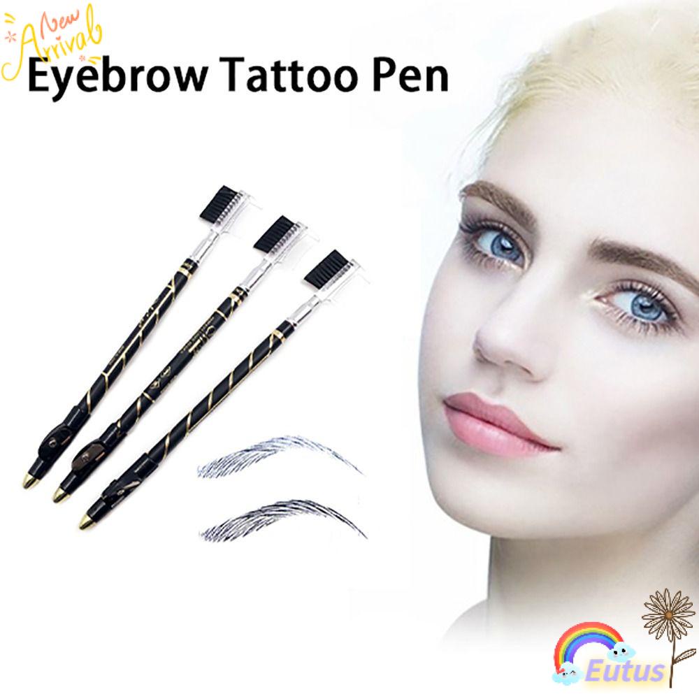 Bút Kẻ Lông Mày / Kẻ Mắt Siêu Mịn Tự Nhiên Chống Thấm Nước Có Nắp Chuốt Tiện Lợi Dành Cho Nữ