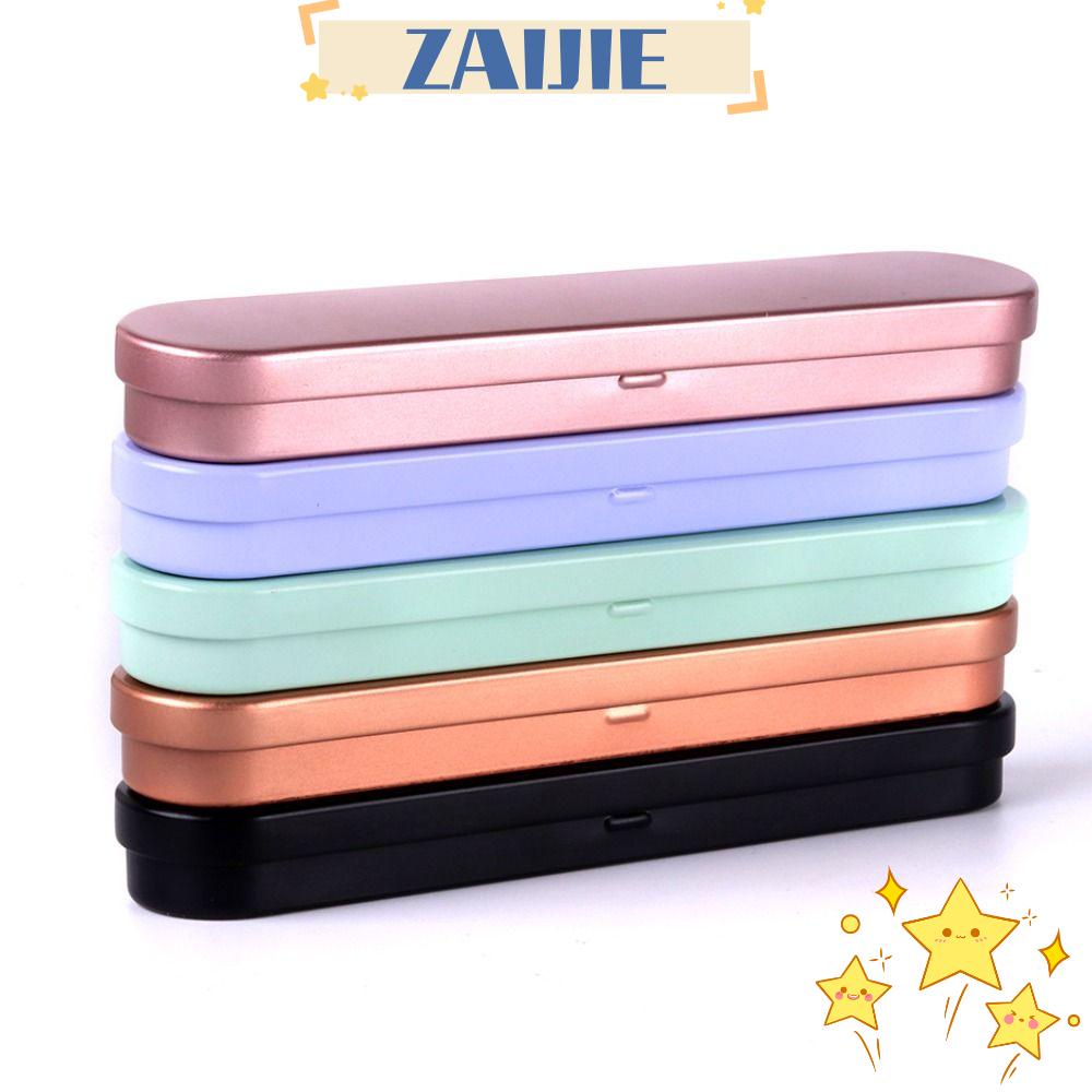 ZAIJIE24 Hộp Thiếc Nhôm 17.6 * 3.4cm Đựng Nhíp + Hộp Đựng Tiện Dụng