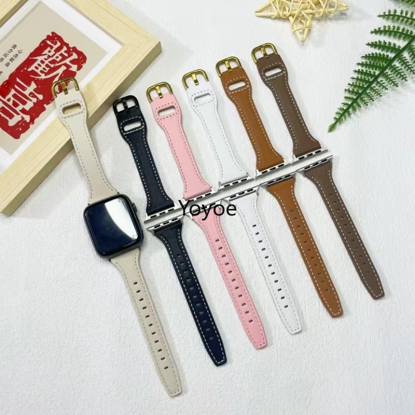 Dây Đeo Thay Thế Bằng Da Mới Cho iWatch Series Ultra 3 4 5 SE 6 7 8 49mm 44mm 40mm 41mm 45mm 42mm