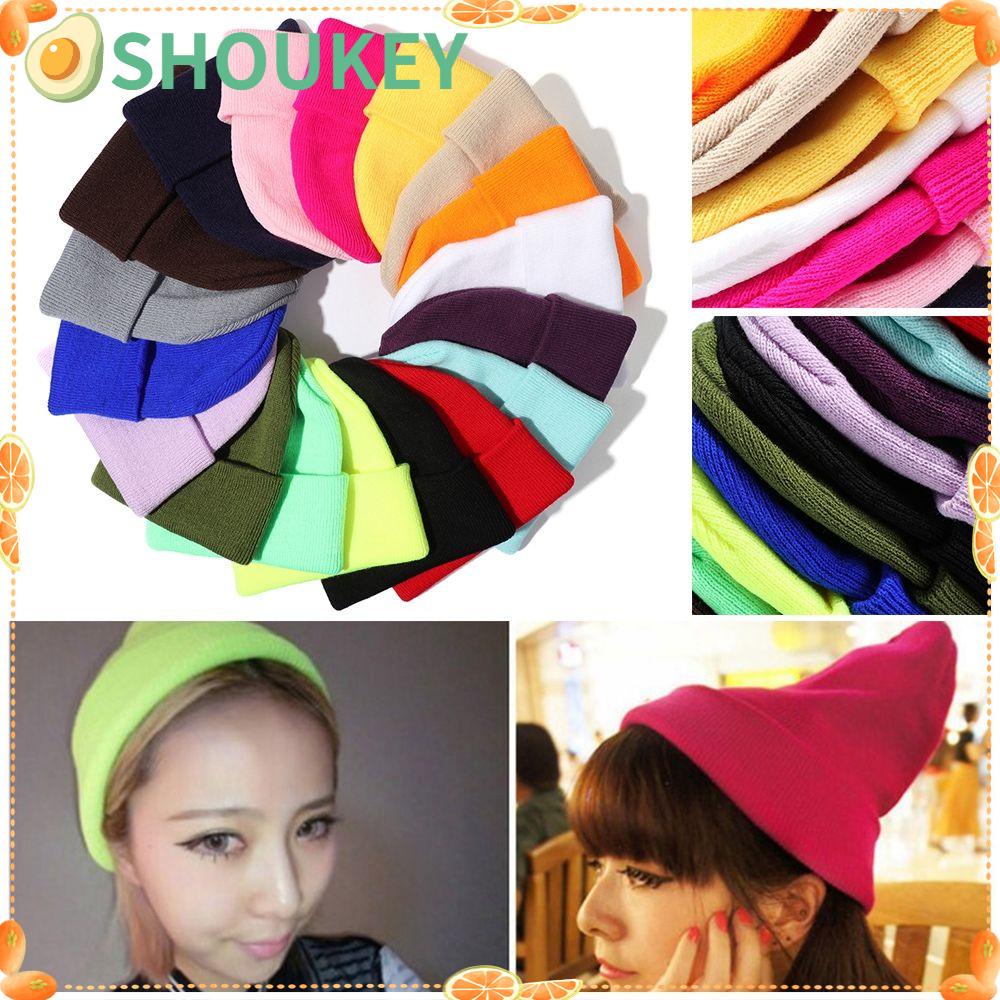 SHOUKEY Mũ Len Beanie Dễ Thương Cho Nam Và Nữ (18 Màu)