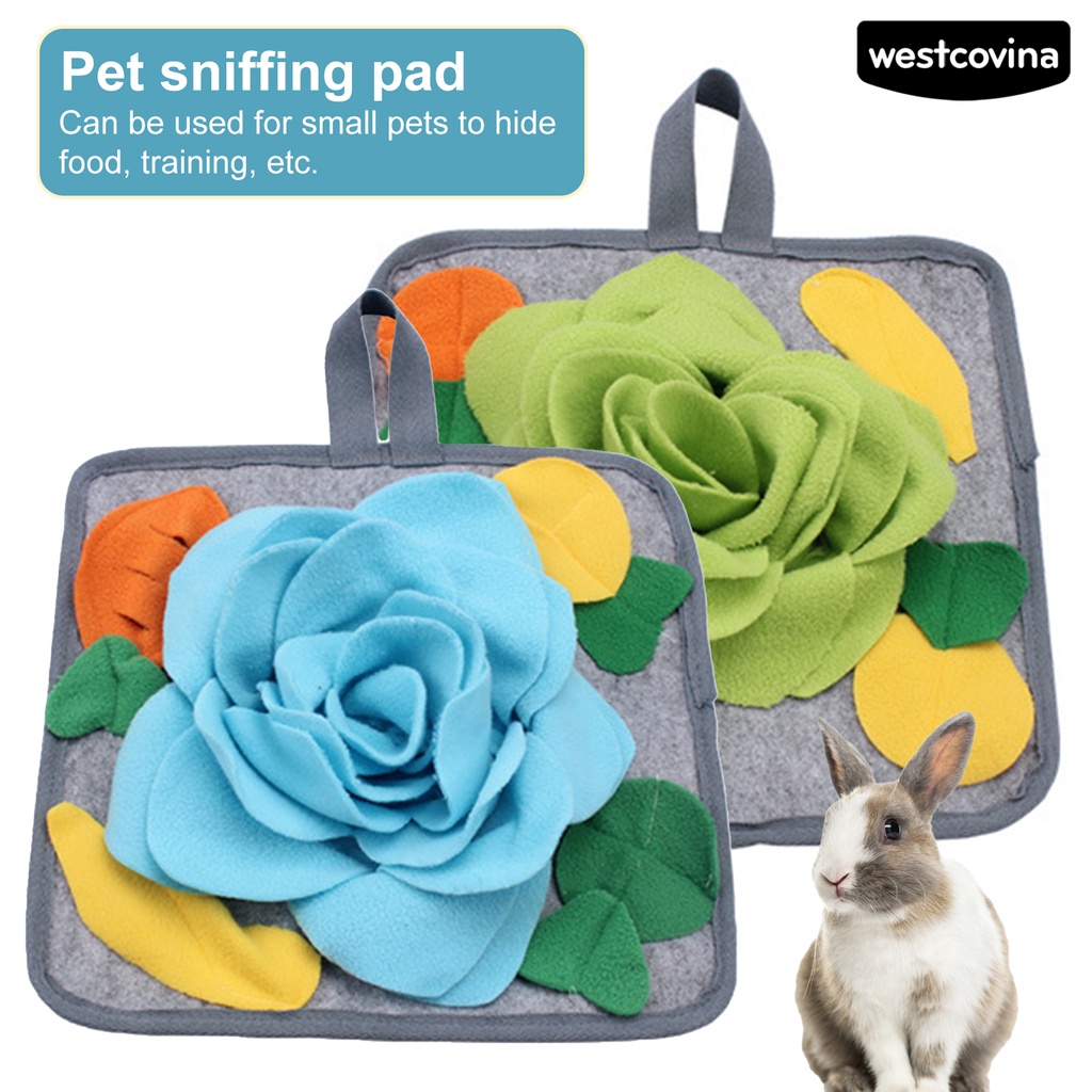 [COD]♞Đệm Ngồi Mềm Mại In Họa Tiết Hoa / Thỏ Dễ Thương Dành Cho Huấn Luyện Thú Cưng