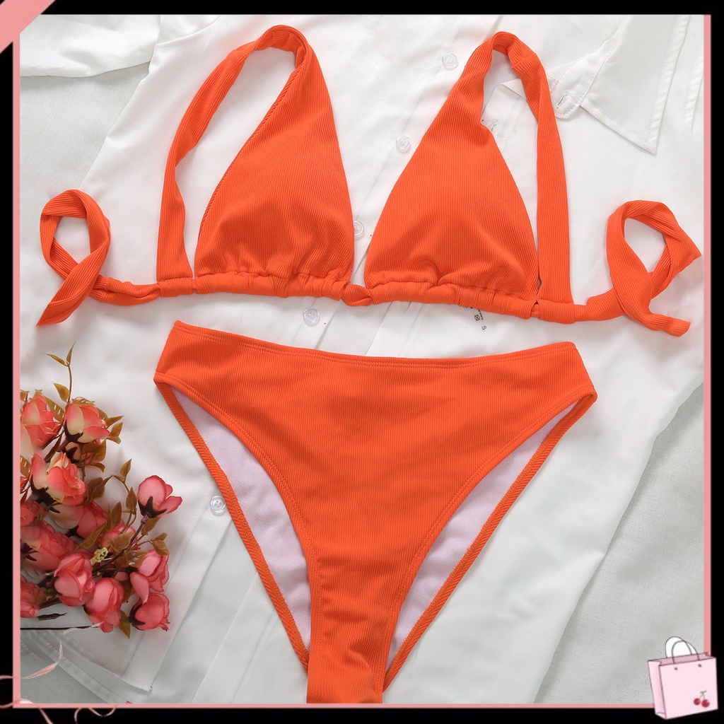 Bộ Đồ Bơi 2 Mảnh Màu Sắc Thời Trang Quyến Rũ Cho Nữ