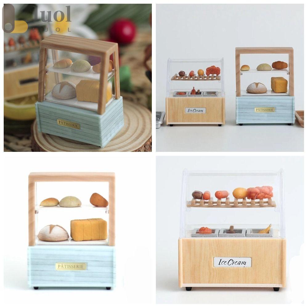 LUOL Mô Hình Cửa Hàng Bánh Mì Trong Suốt Trang Trí Nhà Búp Bê