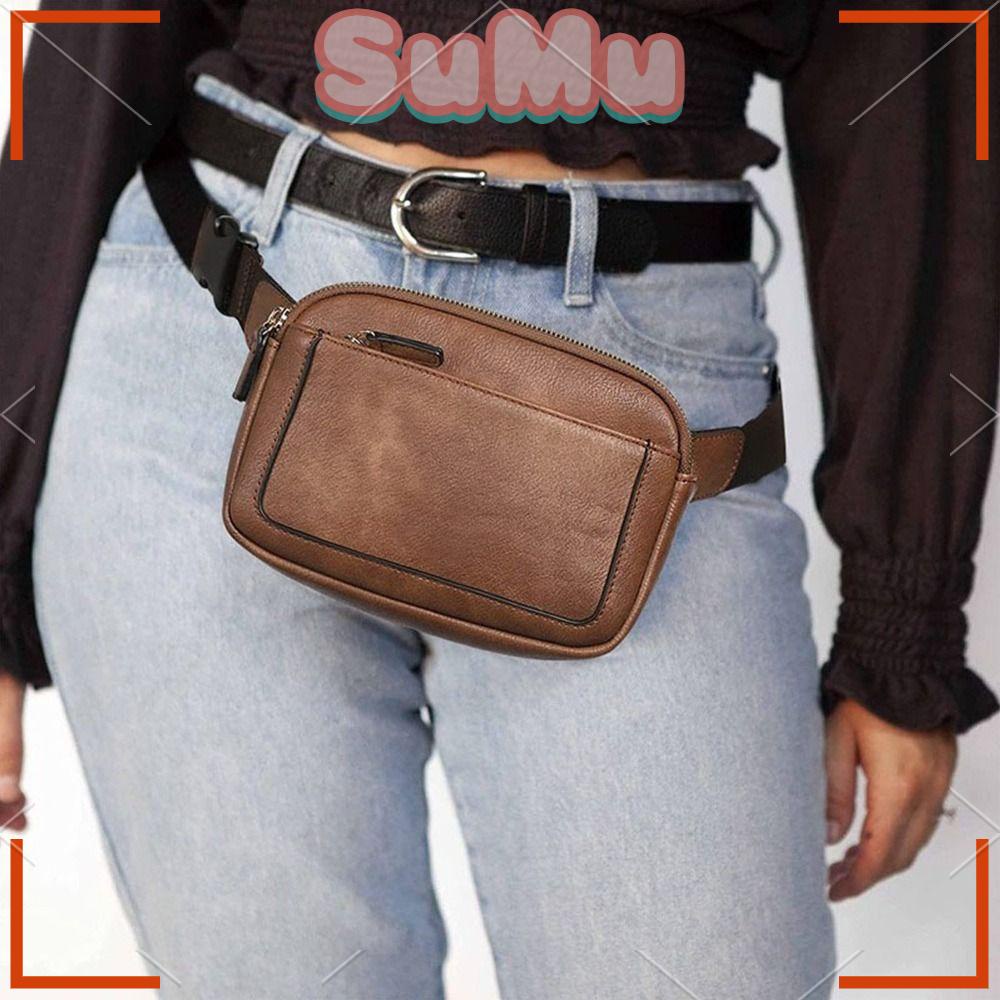Sumu Túi Đeo Hông Mini Bằng Da PU Có Dây Đeo Tùy Chỉnh Kích Thước Cho Nữ