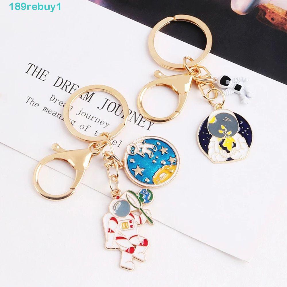 REBUY1 Móc Khóa Kim Loại Hình Tên Lửa / Ngôi Sao / Cá Voi Hoạt Hình Sáng Tạo