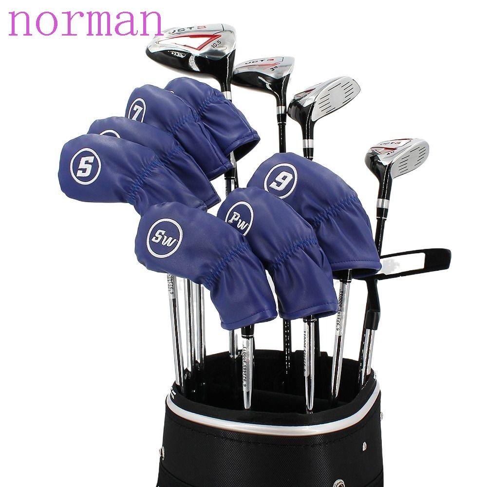 NORMAN Vỏ Bọc Đầu Gậy Đánh Golf Bằng Da PU Màu Trắng / Xanh Dương / Đỏ / Đen