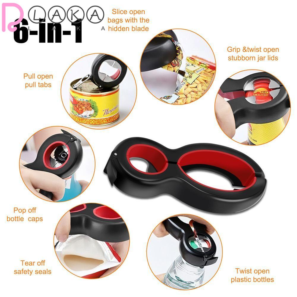 LAKAMIER Dụng Cụ Mở Nắp Chai Đa Năng 6 Trong 1