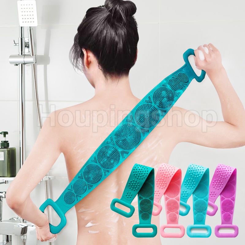 Dây Chà Lưng Tẩy Tế Bào Chết Bằng Silicon Hai Mặt Tiện Dụng Khi Tắm