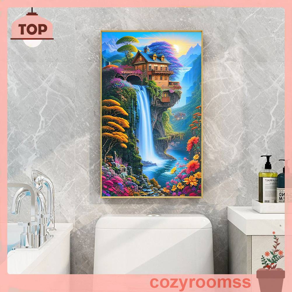 Tranh Đính Đá Kim Cương Toàn Bộ 5D DIY Hình Thác Nước