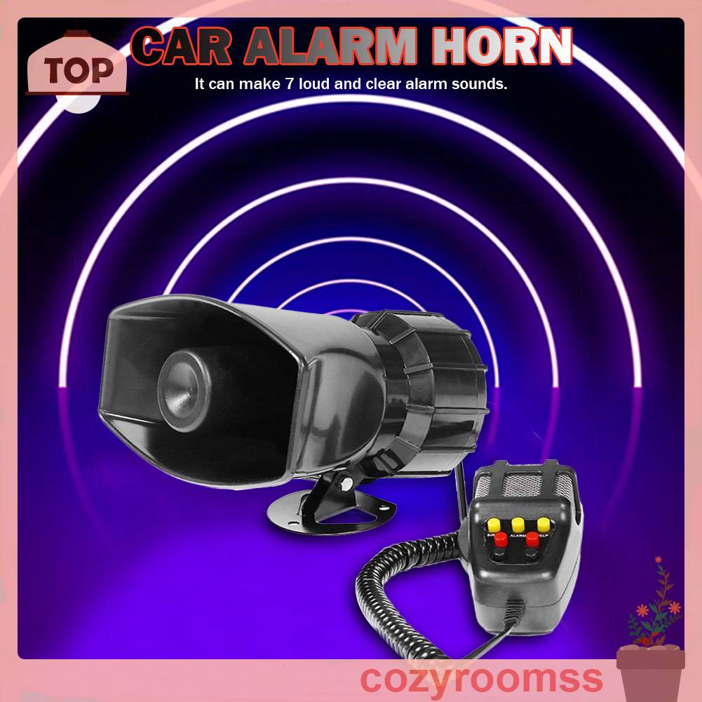 Còi Báo Động Xe Hơi Điều Khiển Từ Xa DC12V 60W 7 Tông Màu