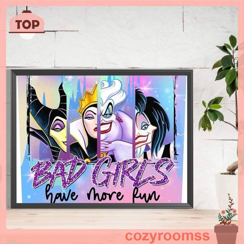 Tranh Đính Đá Kim Cương Toàn Bộ 5D DIY Hình Người Phụ Nữ Xấu