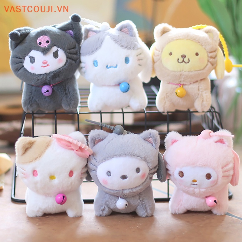 Móc Khóa Hình Búp Bê Nhồi Bông Sanrio Kuromi Dễ Thương