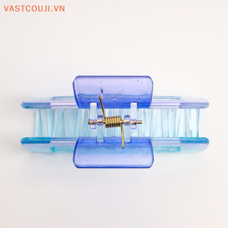 Kẹp Tóc Càng Cua Bằng Nhựa Trong Suốt Màu Gradient Phong Cách Hàn Quốc
