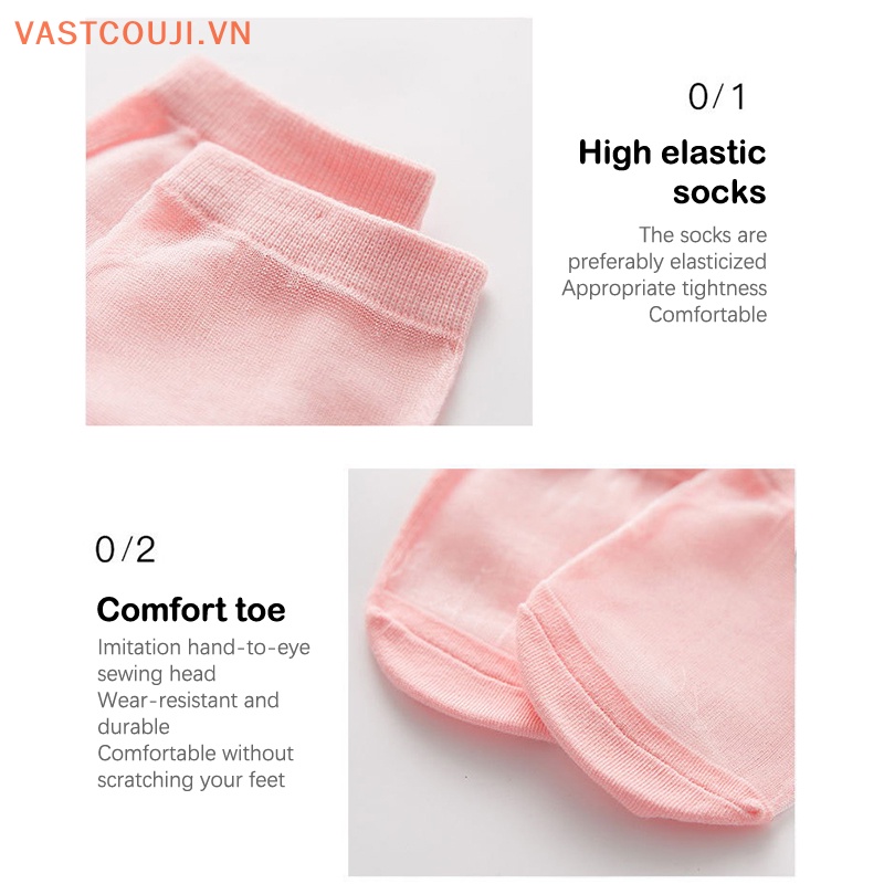 1 Đôi Vớ Xỏ Ngón Chân Chống Trượt Thoáng Khí Màu Trơn Thời Trang Mùa Hè Dành Cho Nữ