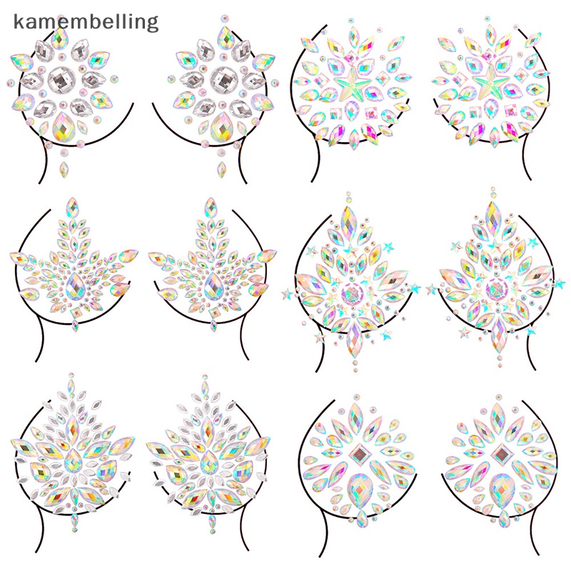 Kamembelling Hình Xăm Dán Đính Đá Lấp Lánh Trang Trí Nghệ Thuật Cơ Thể