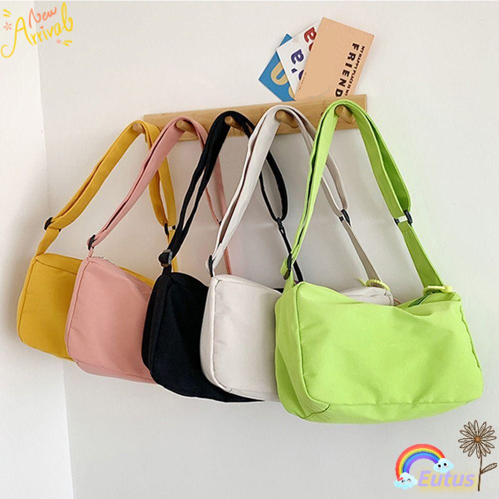 Túi Đeo Chéo Canvas Sức Chứa Lớn Thiết Kế Đơn Giản Cho Nữ