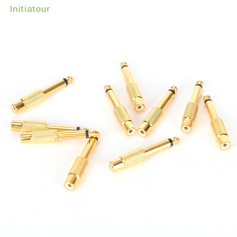 Set 10 Đầu Nối Chuyển Đổi Âm Thanh RCA Female Sang 6.35mm Mono MaleBán Chạy