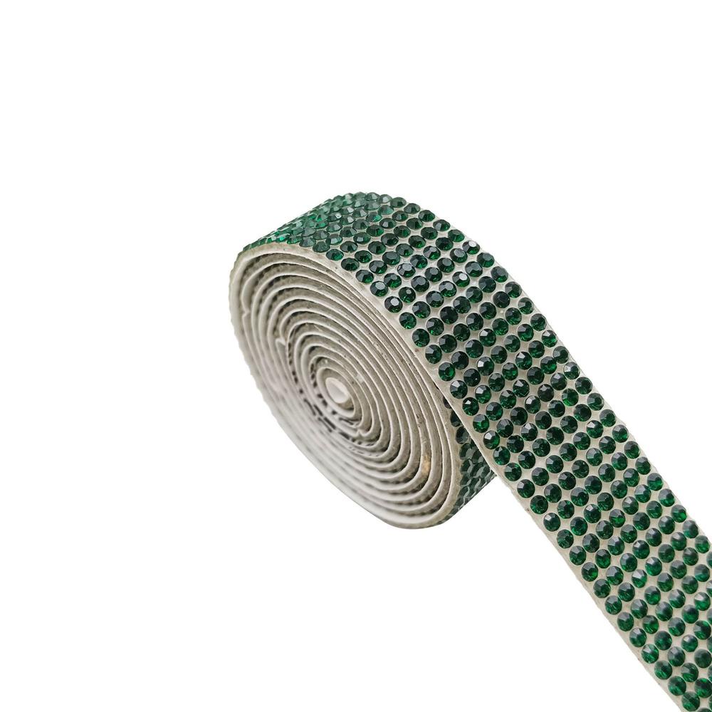 Dây Cao Su Tự Dính Trang Trí Đai Lưng Quần Áo Đính Kim Cương Pha Lê Sang Trọng DIY