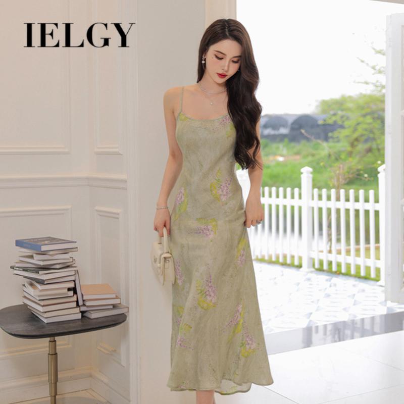 Đầm Hai Dây In Hoa Phong Cách Pháp Thanh Lịch Dễ Phối Đồ Cho Nữ