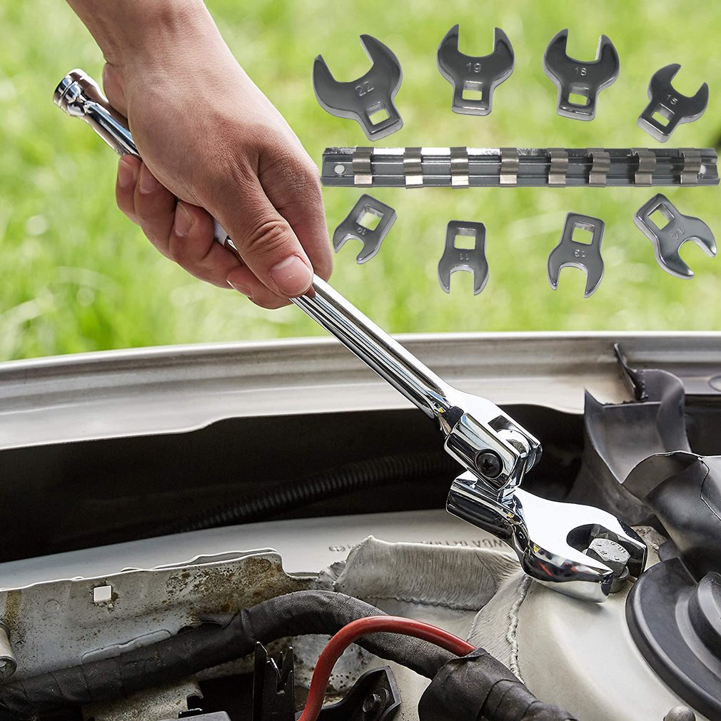 =Christmas=8-piece Set Metric Horn Wrenches 3/8 Inch Hardware Tool Wrench Set Tool