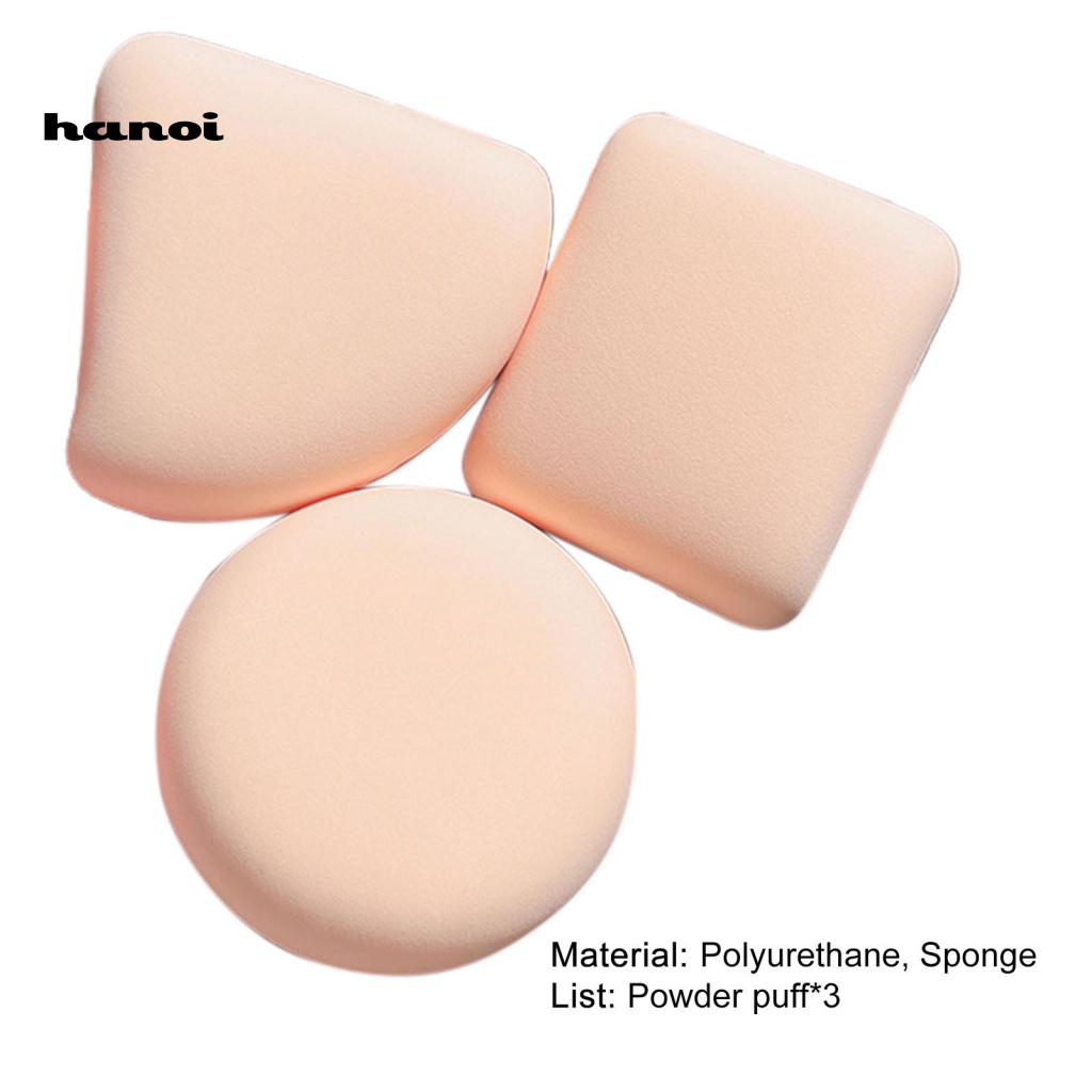 Set 3 Mút Trang Điểm Mềm Mịn Thoáng Khí Có Thể Sử Dụng Ướt Và Khô