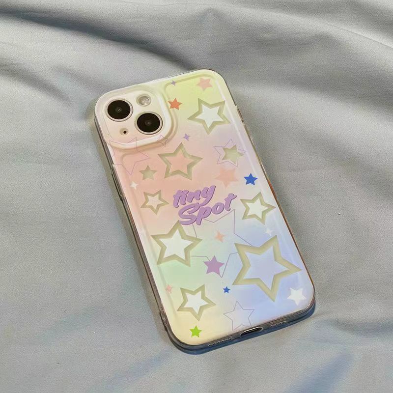 Ốp Điện Thoại Mềm Trong Suốt Họa Tiết Ngôi Sao Kiểu Hàn Quốc Cho Iphone 11 7 8 13Promax 1412 7JBX