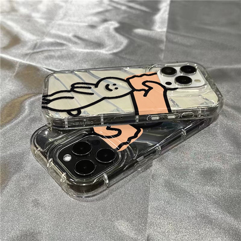 Ốp Điện Thoại Mềm Trong Suốt In Hình Thỏ Trắng Dễ Thương Cho Iphone 1312 14Promax 11 xr 7 8 ZAL8