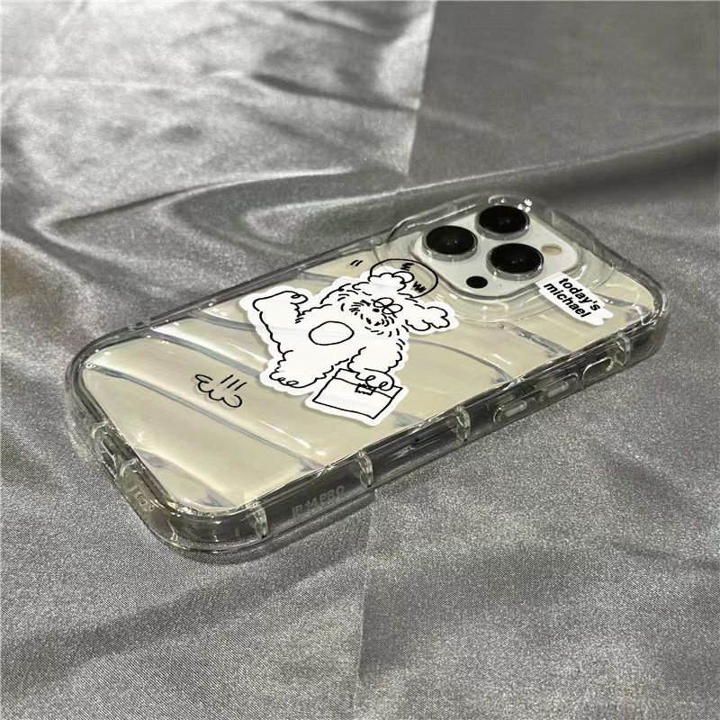Ốp Điện Thoại Mềm Trong Suốt In Hình Chú Cún Đơn Giản Cho Iphone 14Promax 1312 / 11 7 / 8plus xr / sins VQXE