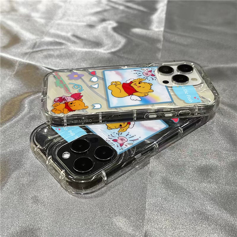 Ốp Điện Thoại Dẻo Trong Suốt Họa Tiết Hoạt Hình Gấu pooh Dễ Thương Cho Iphone 1312plus / 11 7iPhone14promax / xr / 8