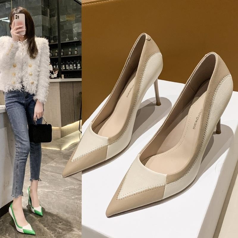 Giày Cao Gót Nữ Mũi Nhọn Thời Trang Pháp Quyến Rũ