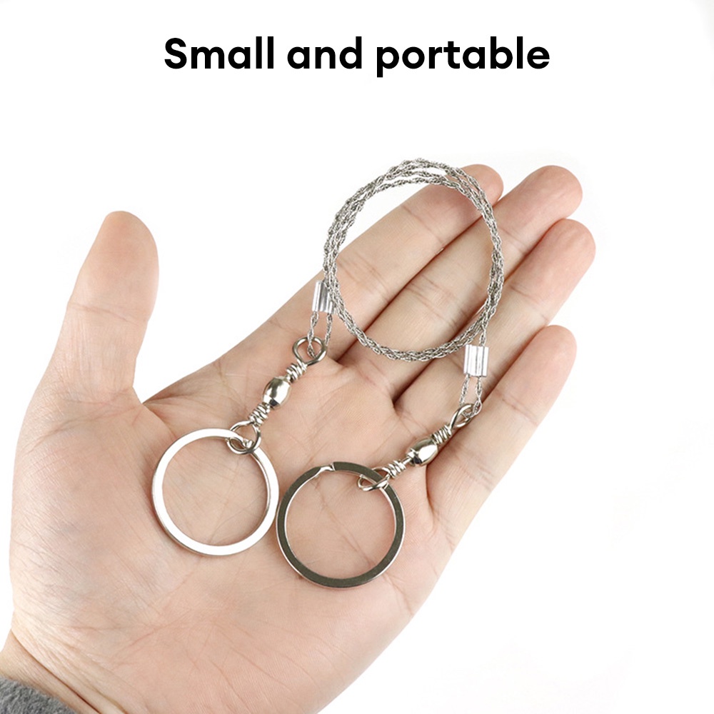 Cưa Dây Thừng Thép Không Gỉ Với Tay Cầm Bằng Ngón Tay Bỏ Túi Dùng Khi Đi Cắm Trại