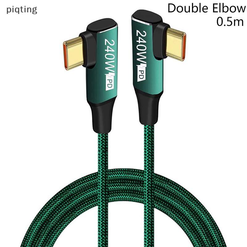 Cáp Sạc Nhanh 48V5A 480Mbps PD240W QC3.0 90 Độ USB Chuyên Dụng Cho Điện Thoại / Máy Tính