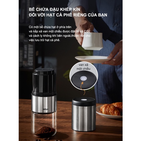 Máy Xay Cà Phê điện Cầm Tay Nâng Cấp Mới Máy Xay Hạt Cà Phê Bằng Gốm Chuyên Nghiệp Sạc USB