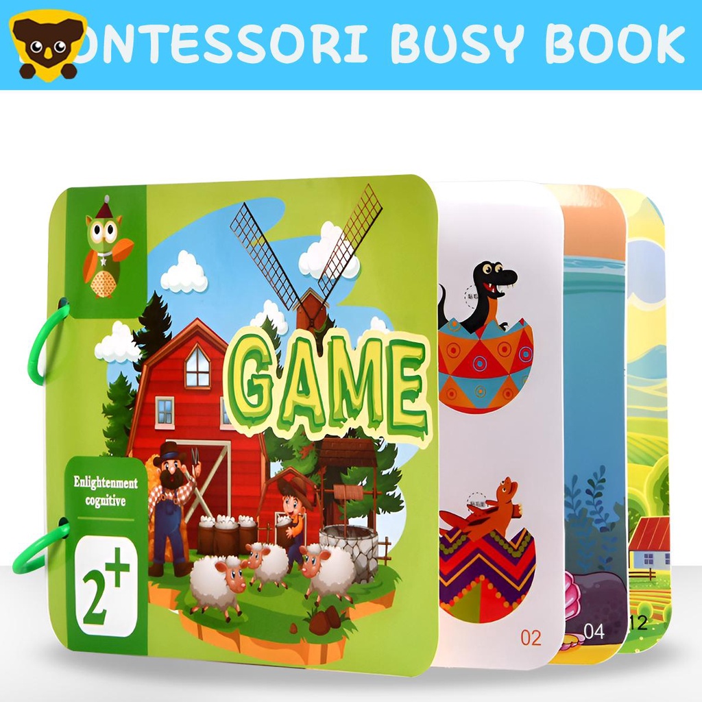 Sách Hoạt Động Yên Tĩnh Theo Phương Pháp Montessori Đồ Chơi Giáo Dục Sớm Cho Bé Trai Bé Gái SHOPCYC9369