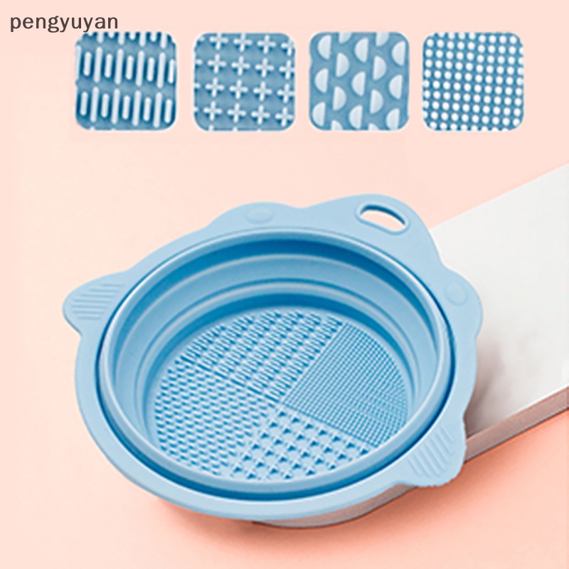 Hộp Silicone Vệ Sinh Cọ Trang Điểm Có Thể Gấp Gọn Tiện Dụng