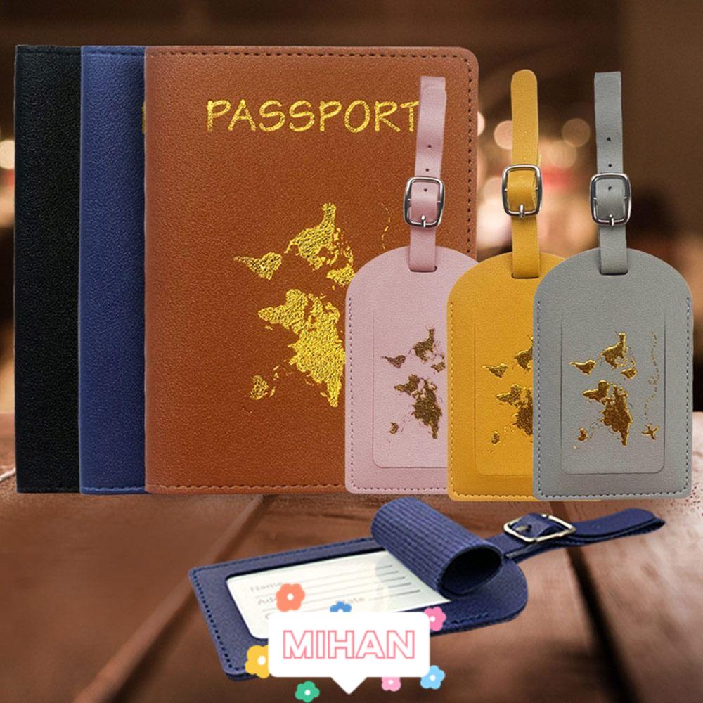 MIHAN1 Set 2 Bao Da Bọc Hộ Chiếu Thiết Kế Xinh Xắn Tiện Dụng