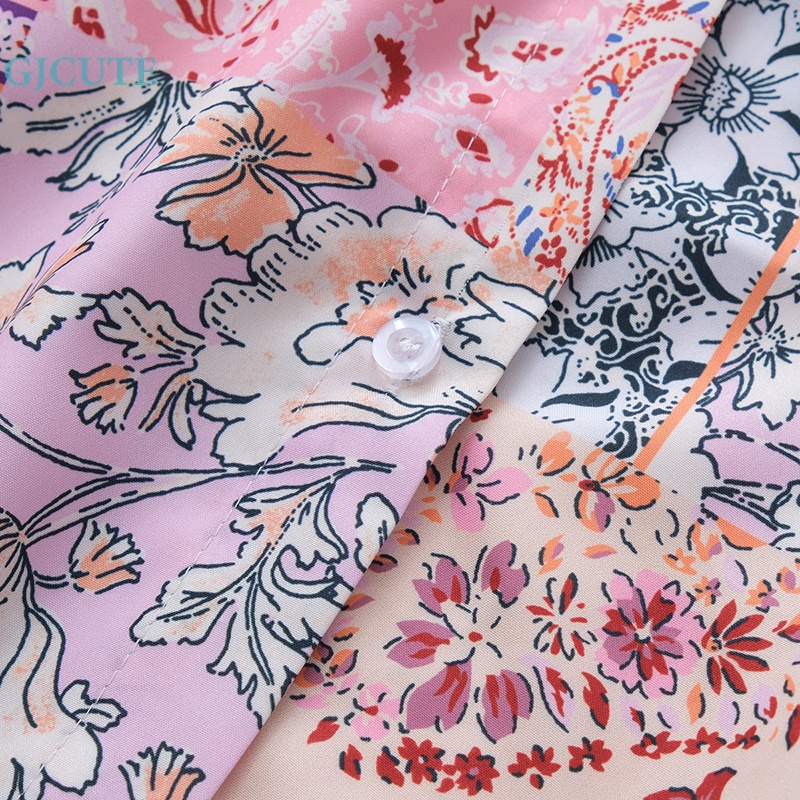 Áo Sơ Mi Tay Dài Dáng Rộng In Họa Tiết Hoa Thời Trang Mùa Hè Xinh Xắn Cho Nữ