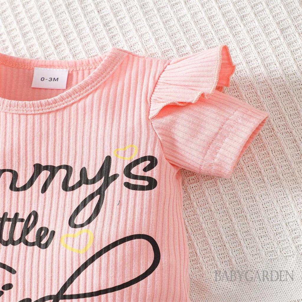 Set Áo Liền Quần + Chân váy jean In Chữ Dễ Thương Cho Bé Gái 0-18 Tuổi