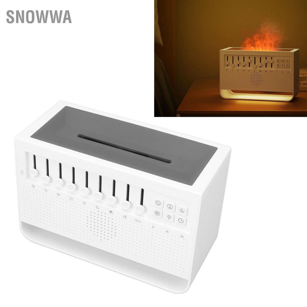 Snowwa Máy khuếch tán ngọn lửa tiếng ồn trắng USB Mô phỏng hương liệu thơm cho văn phòng tại nhà