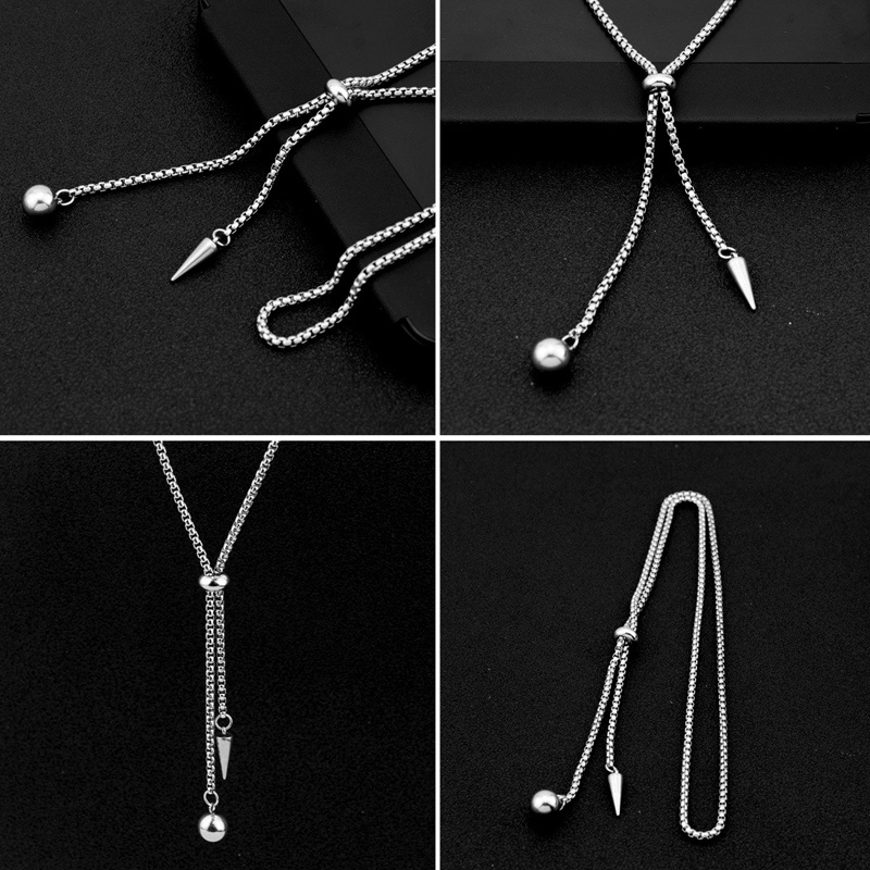 Ygt Vòng Cổ Choker Dây Xích Mặt Bóng Tròn Bằng Thép Không Gỉ Có Thể Điều Chỉnh Làm Quà Tặng Cho Nam Và Nữ