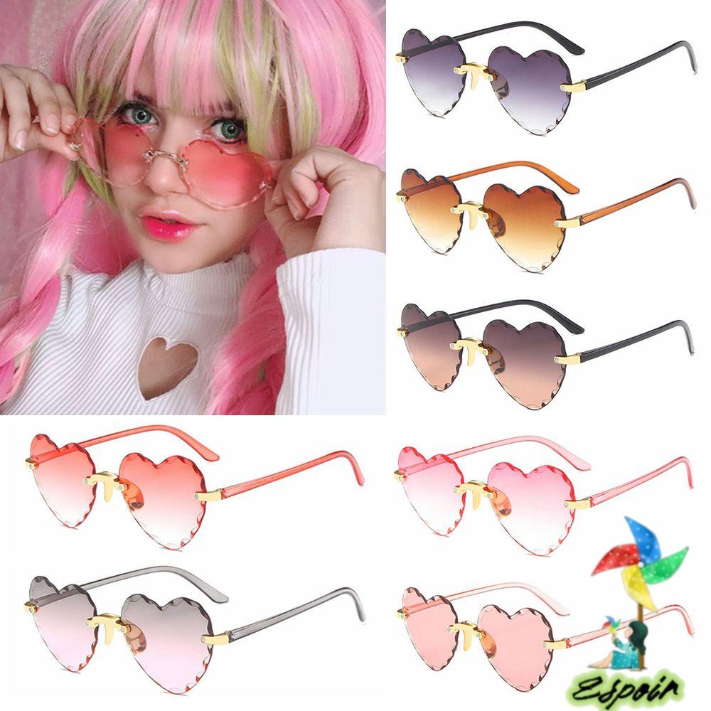 ESPO Kính Mát Hình Trái Tim Không Viền